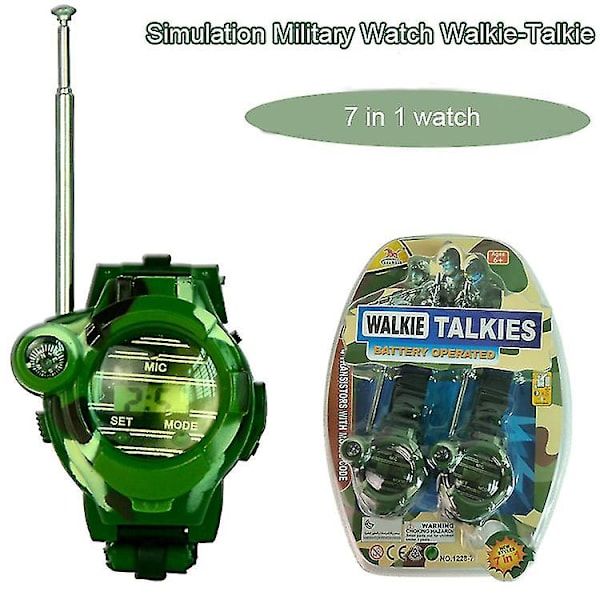 Barn Walkie Talkie Tvåvägs Walky-talky Klocka Cool Utomhusleksak För Pojkar Flickor -GSL