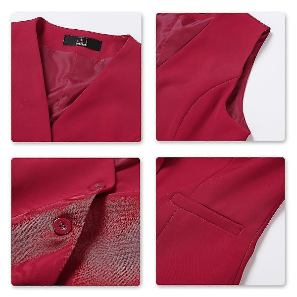 Dame Business Kontor Solid Farvet V-hals Vest