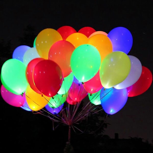 Helium Ballongburk Lysande blinkande ballonger födelsedagsfest plats layout färgglada LED-ballonger