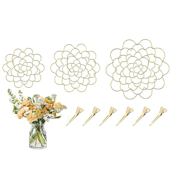 Blomsterarrangemangshållare, 3 st återanvändbara bukett-twister för vas, stjälkar, buketter och växthållare ff hu zd silver