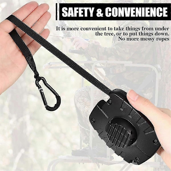 Treestand Gear Hoist, 29,5 Ft Utdragbar Båge & Utrustningslyft för Jakt, Snabb & Enkel Bågskytte