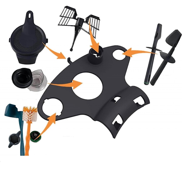 Køkkenopbevaringsstativ Lazy Cooking Tool Opbevaringsstativ Kan rumme 5 tilbehør, Velegnet til Thermomix TM5 og Thermomix TM6 -GSL ZD R