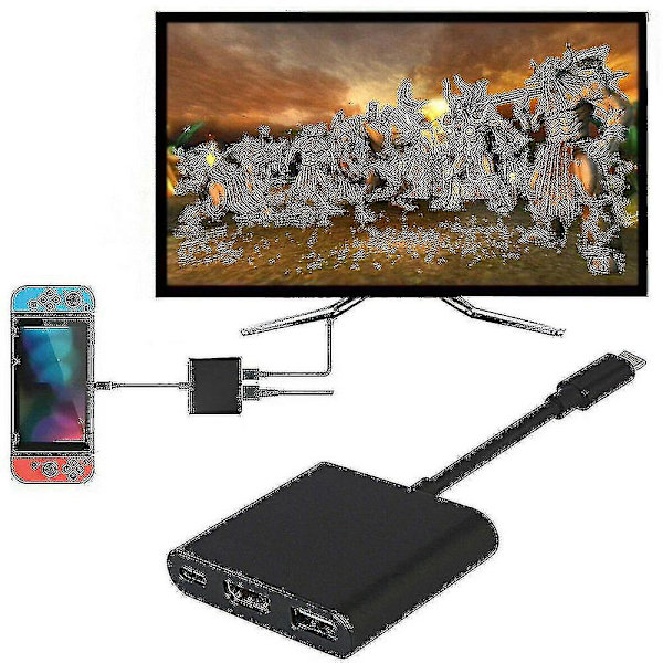 1080p 4k Hdmi-sovitin yhteensopiva usb-c Hdmi-muunnin tyyppi-c Hub-sovitin Hdmi-sovitin yhteensopiva kytkin Usb-c HdmiVain yksi sovitin ZD C