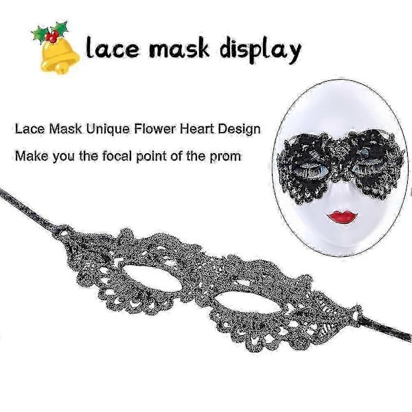 Kvinde Blonder Venetiansk Maskebal Blonder Maske Sexet Venetiansk Maske Karneval Fest Bal Ansigtsmaske -DGJR