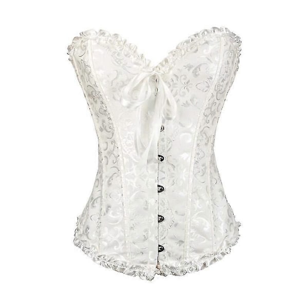 Korset Tube Top Jacquard Gotisk Palads Korset Vest Formende Undertøj Korset white 4xl
