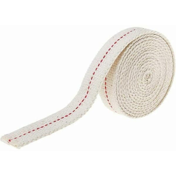 4 meter bomullsveke för lampa, utbytesvekar för oljelampbrännare (vit) - 4-pack -