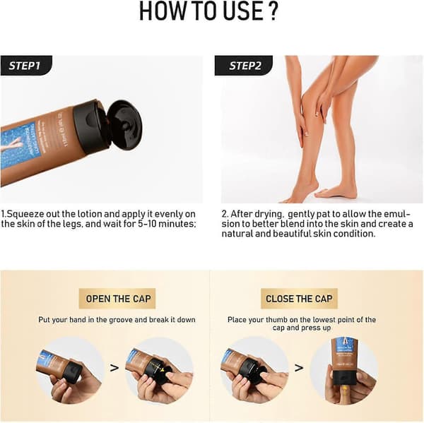 Benmakeup Lotion, Kropp och Benmakeup Vattentät Fulltäckande Foundation Benmakeup Concealer Makeup Täcker Ärr Vitiligo Blåmärken 1