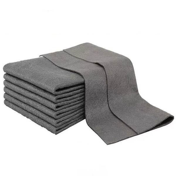 10 kpl Paksuuntuneita Taikapuhdistusliinoja, Raidoitta Mikrokuituliina, Uusiokäyttöinen grey 30*30cm
