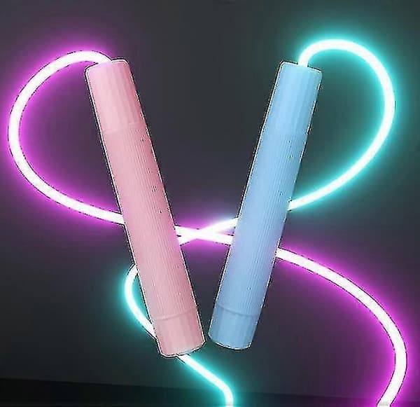 Lysande hopprep, justerbart 2,8 m, hopprep med LED-ljus