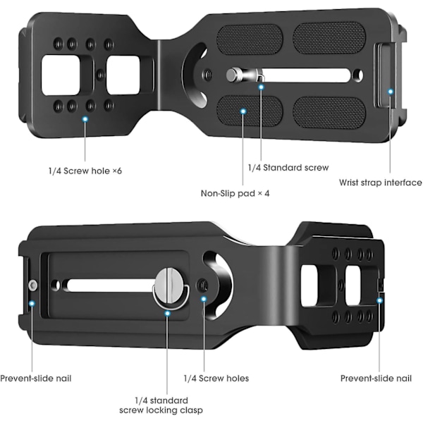 DSLR-kamerans L-fäste Snabbkopplingsplatta Vertikal Horisontell Växling Stativ Snabbkopplingsplatta Kompatibel med Canon Nikon Sony Dji Osmo Ronin