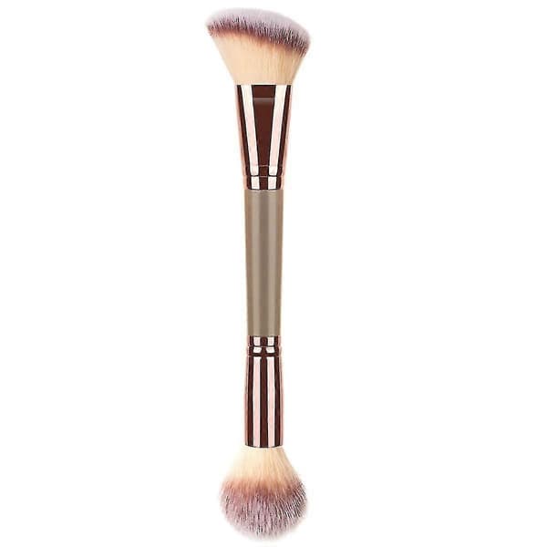 Foundation Makeup Børste, Dobbeltendet Makeup Børster Til Blanding Af Flydende Puder, Concealer Creme Kosmetik, Blush Børste