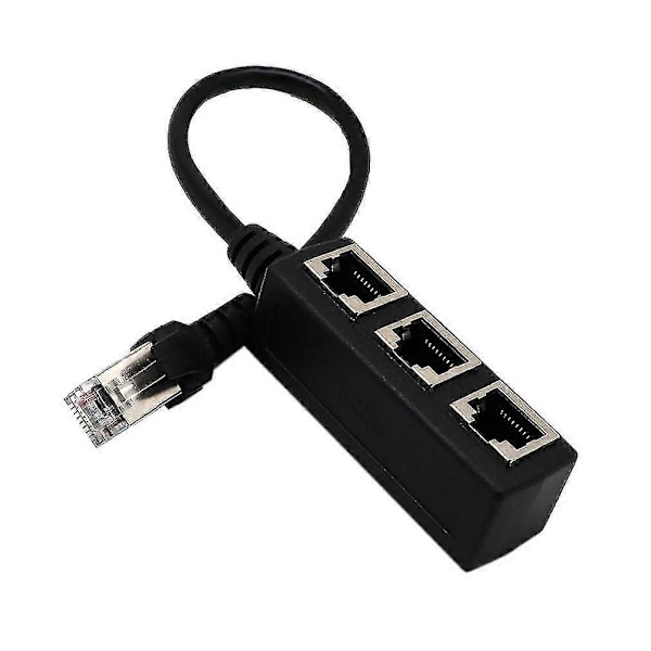 Ethernet RJ45 Splitter Kabeladapter 1 til 3 Port LAN Netværk Stikkontakt til Netværksudvidelse Dropshipping