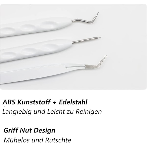 Vinyl Weeding Tools 6 Pcs Basic Craft Weeder Tool Set Cardstock Crafting Tools Kit För Rensning, Silhouette, Htv, Cameos, Bokstäver, Märkning (white6p