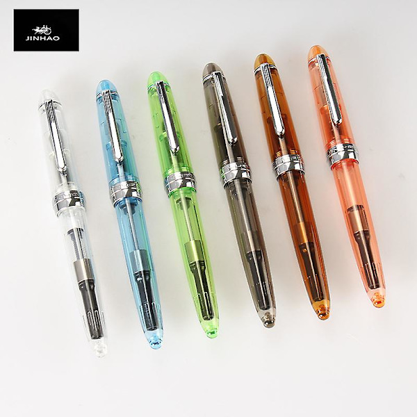992 Transparent Fountain Pen 0,5 mm Skriveartikler Skriveværktøjer Gave 2024 q FF R black