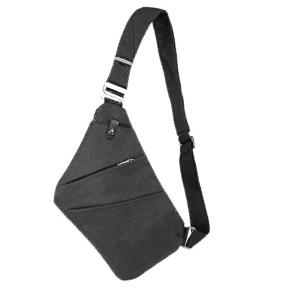 Herre Crossbody Sling Bag Vandtæt Skulder Bryst Rygsæk Anti-Tyveri Sash Tasker Pung 5.30 black