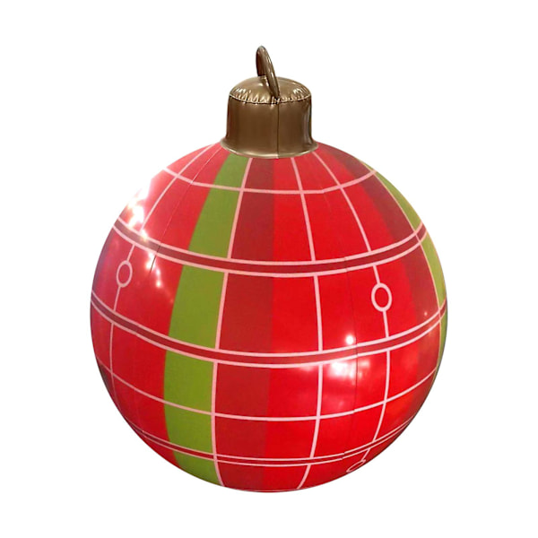 Julepynt Kjempe Oppblåsbare Julekule Dekorert 60 cm Utendørs Jule PVC Oppblåsbare Julekule Dekorasjoner Oppblåsbare Jul