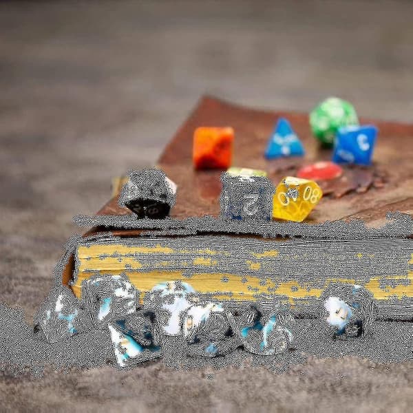 7-delt sett med polyhedral terninger for rollespill, terninger for Dnd Pathfinder rollespill Rpg 5.30