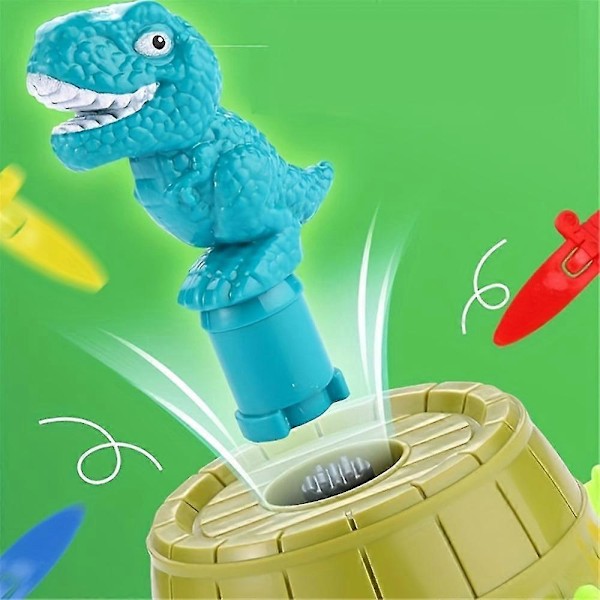 Springende Dinosaur Spilbræt Pop-Up Spil Held & Lykke Sjov Tricky Bluff Familiespil Kreativ Gave til Voksne og Børn