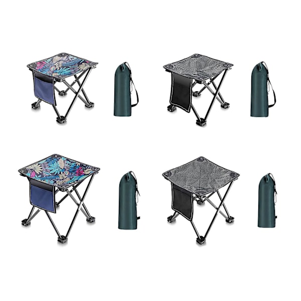 50% RABAT, Foldbar Skammel Sæde Bærbar Teleskopisk Camping Fiske Rejse Stole black 33cm