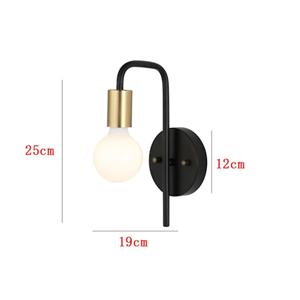Metallvägglampa Vägglampa Väggläslampa För Heminredning Enkelt Installera Svart Och Gyllene -SZCN golden