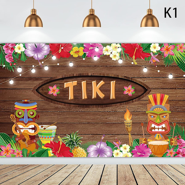 Havaijilainen Aloha-juhlan koriste, kesäisen Luau-juhlan taustakankaalla banneri valokuvausta varten Luau Havaijilainen juhlan taustakoristeiden tarvikkeet a