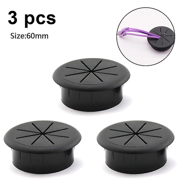 3pcs Desk Cord Grommets Wire Cable Hole Cover