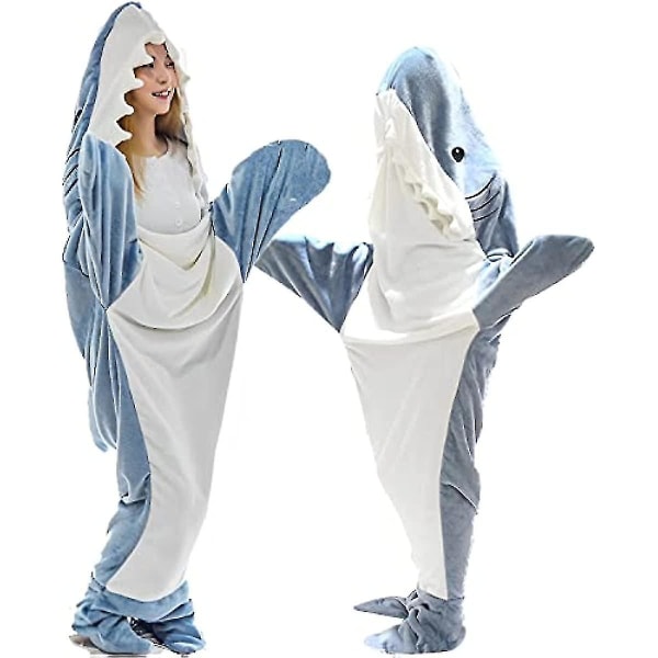 Shark Blanket Vuxen, Shark Blanket Hoodie Sovsäck XL