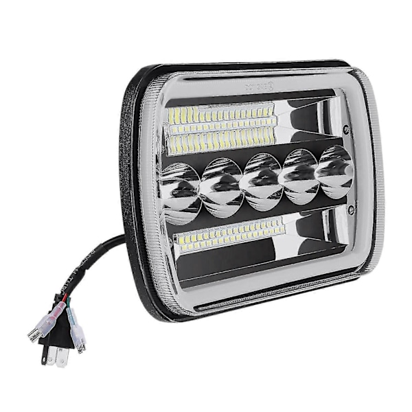 5x7' 7x6' LED Forlygter Hi-Lo Beam Halo DRL Til Jeep Cherokee XJ Wrangler YJ