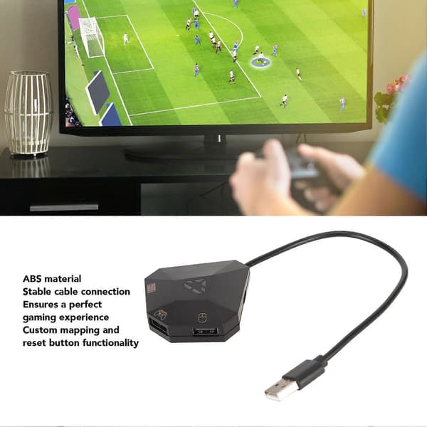 Keyboard og Mus Adapter til Switch, PS4, PS3, Xbox One og Xbox 360 - Plug and Play