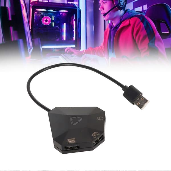 Keyboard og Mus Adapter til Switch, PS4, PS3, Xbox One og Xbox 360 - Plug and Play