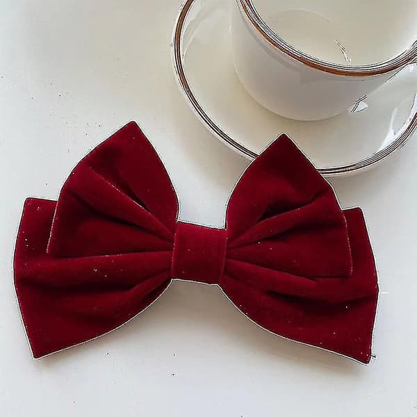 Ne Röd Rosett Hårnål Bröllop Hårnål Hårtillbehör 1 Styckröd