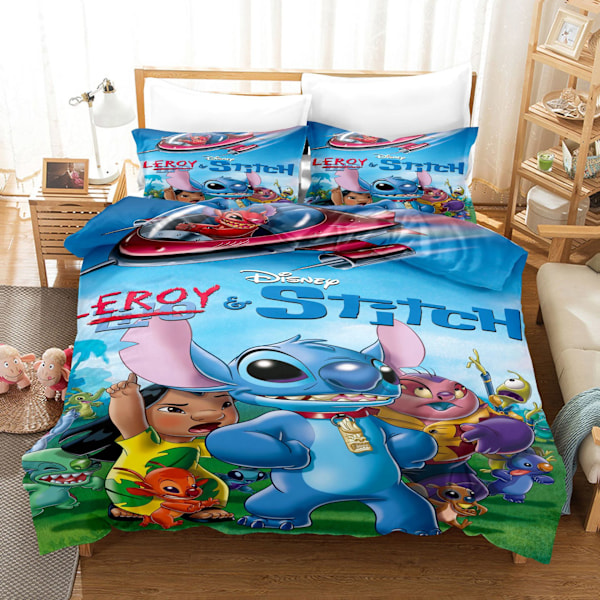 Piirretty Stitch-sarjan peittosetti, kolme osaa Stitch-16 140*210 three-piece set