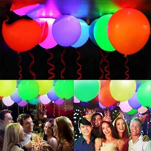 Helium Ballongburk Lysande blinkande ballonger födelsedagsfest plats layout färgglada LED-ballonger