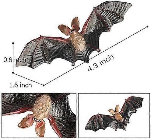 4 stk. Simulerede Bat Figurer, Mini Bat Figurer til DIY Kagepynt (A-5-F6)