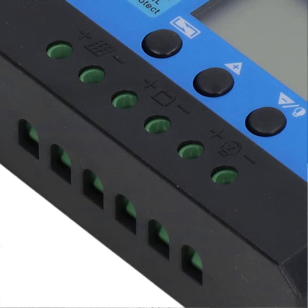 12V 24V Solcellepanelregulator PWM Fotovoltaisk Regulator LCD-skjerm MPPT Solcellelader 90A