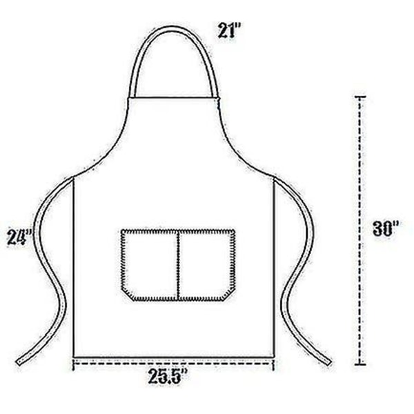 12 stk Enkle Bib Forklær Med 2 Lommer Unisex Kommersielt Forkle Bulk