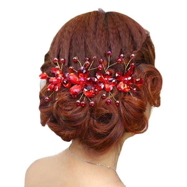 Brude Rhinestone Pearl Hårkamme Bryllups Smykker