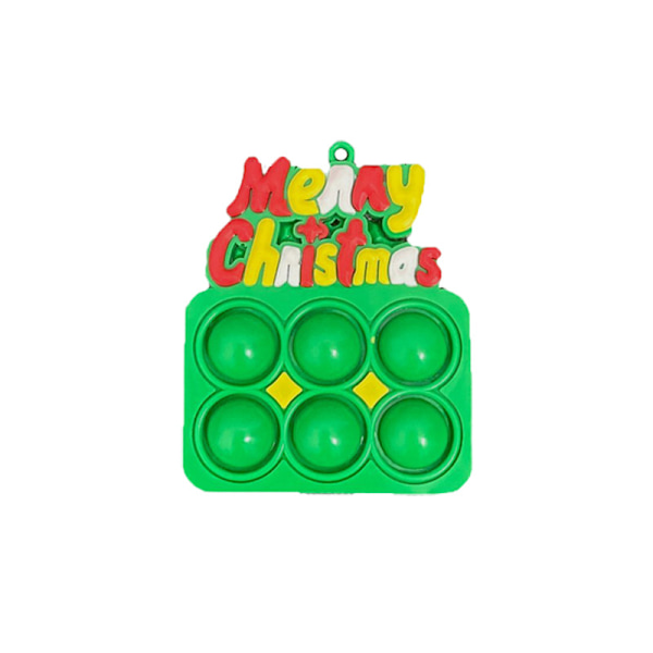 Fingerbubbla Stressboll Leksak Jultomte Nyckelring Christmas tree