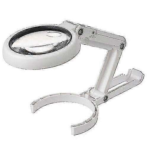 Forstørrende 8 LED-lys skrivebordslamper forstørrelsesglass leselysstativklemme -CHNSZ