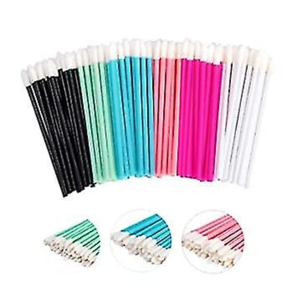 50pcs Disposable Lip Brushes Lip Gloss Make Up Brush Tool Black