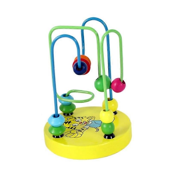 Mini Bärbar Pussel Trä labyrint Spel Leksaker Bordspel Bästa Present tiger