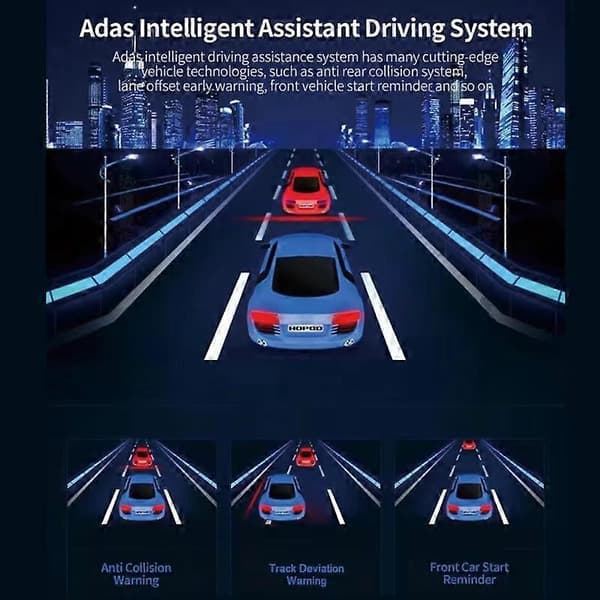 Bil DVR Dash Cam Android USB-app ADAS HD-linse kamera nattvisning mini kjøreopptaker 32g
