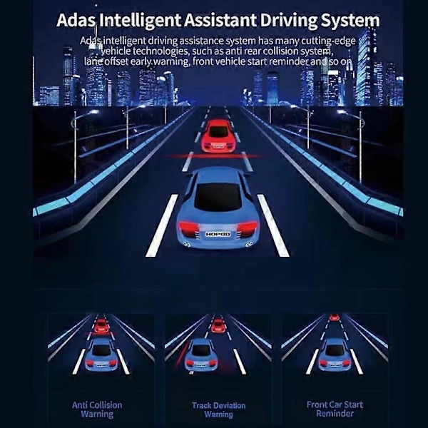 Bilkamera DVR Dash Cam Android USB-app ADAS HD-linskamera nattseende mini körinspelare 32g