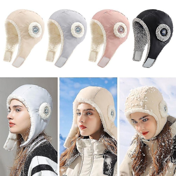 Dunstof Outdoor Ride Dame Herre Varm Vinter Hat ZD A beige