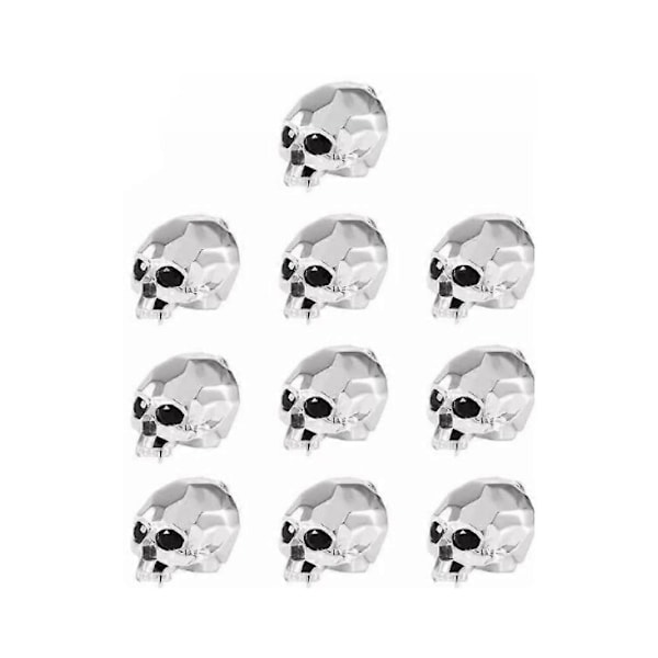 Hodeskalle Knapper Sett, Gotisk Hodeskalle Knapper for Menn silver