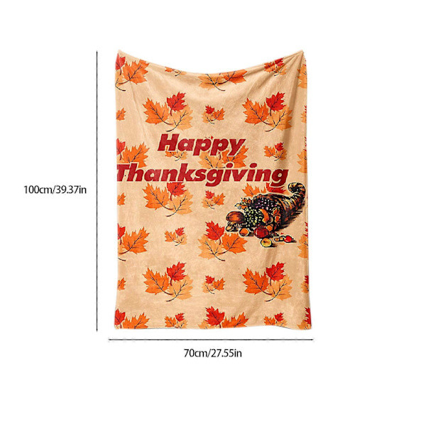 Halloween Dekoration Udendørs Thanksgiving Lønneblad Tæppe Print Nap Dækken Tæppe Flannel Tæppe Udendørs Isoleringstæppe Spiltæppe