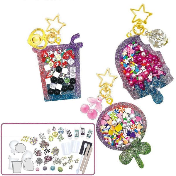 Creativity For Kids Resin Fidget Shakers - 3 Sensoriska Nyckelringar
