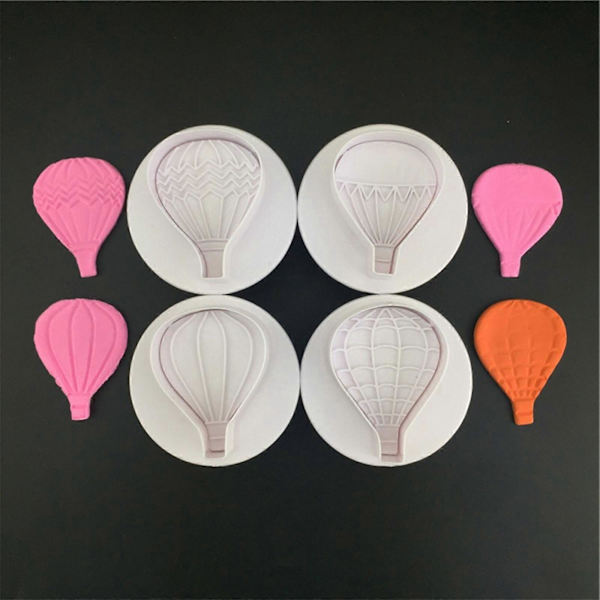 4 stk. Kageudstikkere Varmtluftballon Formet Biscuit Form Køkken Gadgets