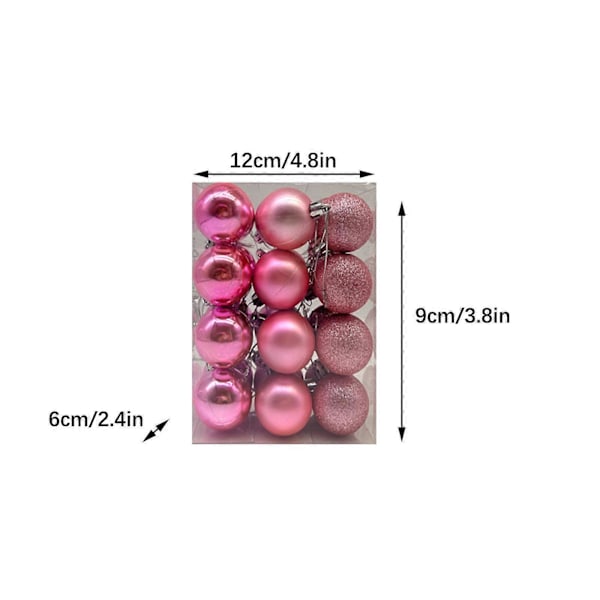 Julepynt 3cm Juletre L Kule Henge Hjem Fest Ornament Dekor j