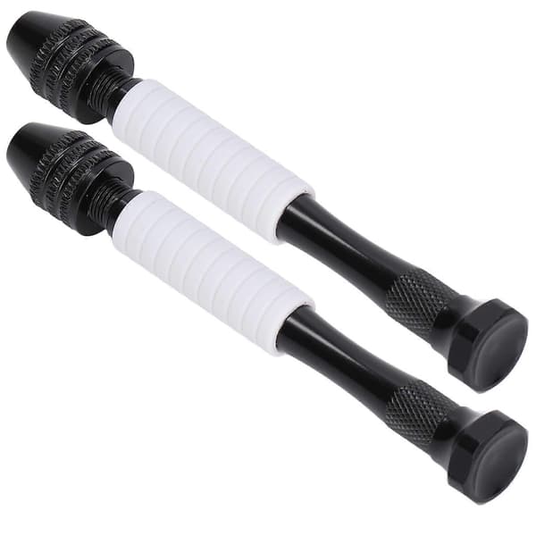 2 st Handdrillar med Justerbar Pin Vise Borrchuck 0,3-3,2 mm Spännvidd